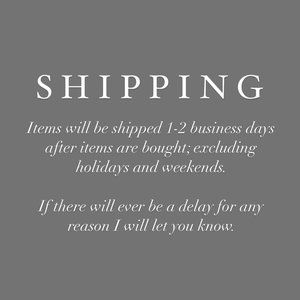 SHIPPING & ITEM INFO